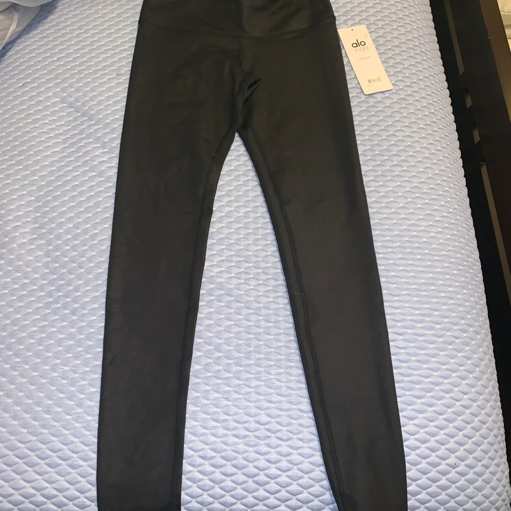 Alo yoga high waist airbrush legging Black glossy!